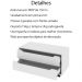 Balcao Gabinete Com 2 Gavetas e 4 Rodizios BN3643 Branco Tecno Mobili