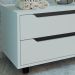 Balcao Gabinete Com 2 Gavetas e 4 Rodizios BN3643 Branco Tecno Mobili