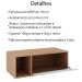 Balcao Gabinete Para Banheiro 1 Porta BN3644 Amendoa Branco Tecno Mobili