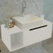Balcao Gabinete Para Banheiro 1 Porta BN3644 Branco Tecno Mobili