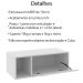 Balcao Gabinete Para Banheiro 1 Porta BN3644 Branco Tecno Mobili