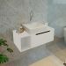 Balcao Gabinete Para Banheiro 1 Porta BN3644 Branco Tecno Mobili
