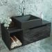 Balcao Gabinete Para Banheiro 1 Porta BN3644 Marmore Lunar Tecno Mobili