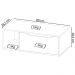 Balcao Gabinete Para Banheiro 1 Porta BN3644 Marmore Lunar Tecno Mobili