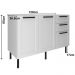Balcao Para Pia Sem Tampo 120 cm MDF 2P 3G CZ3300 Branco Tecno Mobili