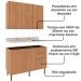 Balcao Tampo Armario Aereo 120 cm CZ31 Freijo Marmore Branco Tecno Mobili 