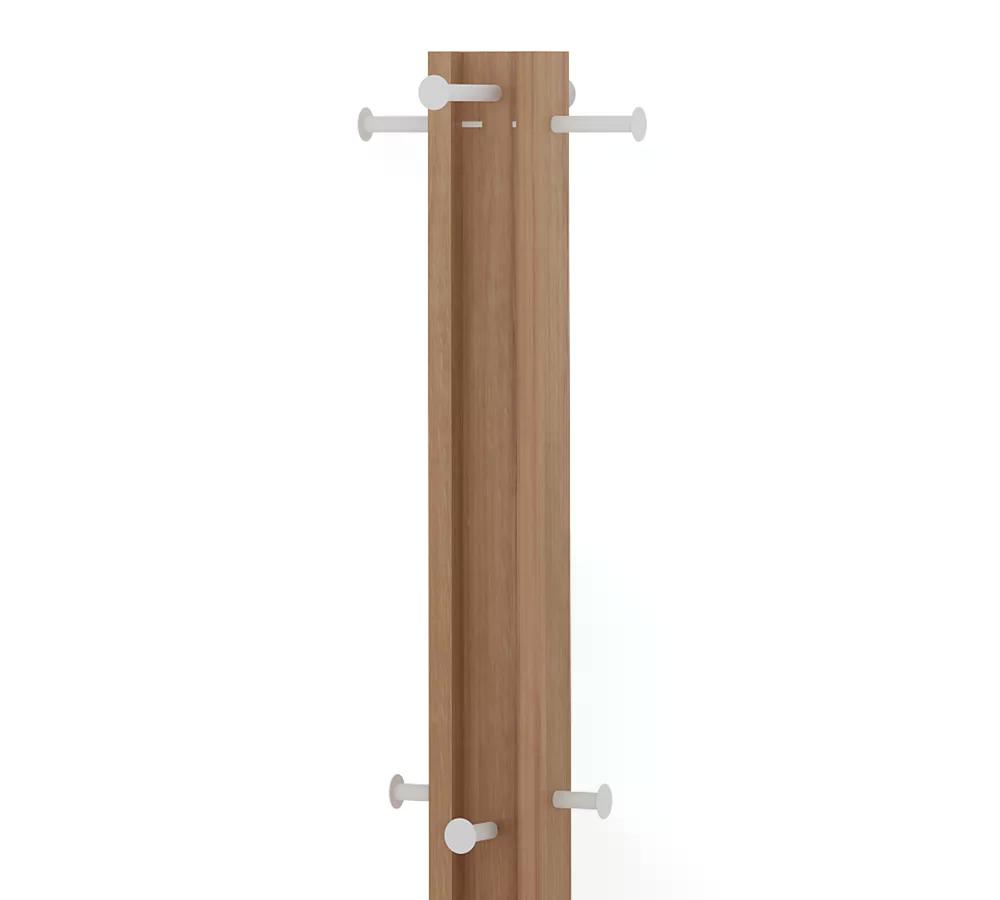 Cabideiro Mancebo De Chão Multiuso AZ1018 Amendoa Branco Tecno Mobili