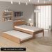 Cama Auxiliar Solteiro CM8008 Amêndoa - Tecno Mobili