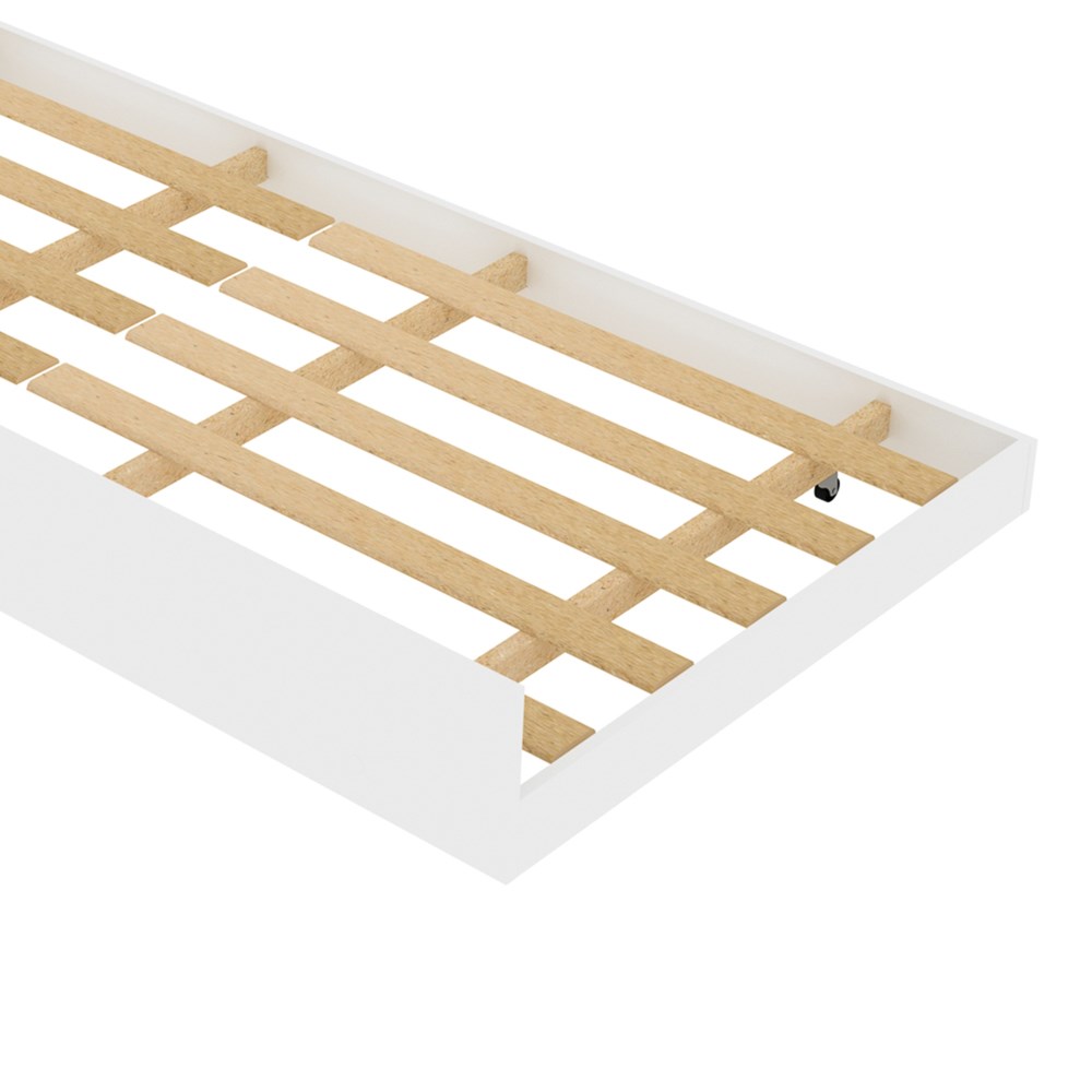 Cama Auxiliar Solteiro CM8008 Branco - Tecno Mobili