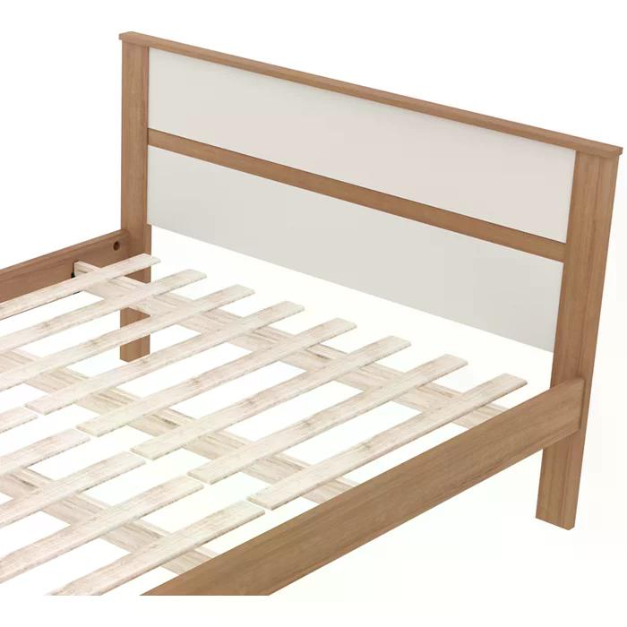 Cama Casal CM8005 Amendoa Branco Tecno Mobili