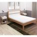 Cama Casal CM8005 E 02 Mesas De Cabeceira AZ1016 QT3 Amendoa Branco Tecno Mobili