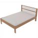 Cama Casal CM8005 E 02 Mesas De Cabeceira AZ1016 QT3 Amendoa Branco Tecno Mobili