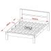 Cama Casal CM8005 E 02 Mesas De Cabeceira AZ1016 QT3 Amendoa Branco Tecno Mobili