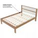 Cama Casal CM8005 E 02 Mesas De Cabeceira AZ1016 QT3 Amendoa Branco Tecno Mobili