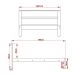 Cama Casal CM8005 E 02 Mesas De Cabeceira AZ1016 QT3 Amendoa Branco Tecno Mobili