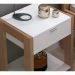 Cama Casal CM8005 E 02 Mesas De Cabeceira AZ1016 QT3 Amendoa Branco Tecno Mobili