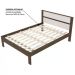 Cama Casal CM8005 E 02 Mesas De Cabeceira AZ1016 QT3 Nogal Branco Tecno Mobili