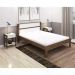 Cama Casal CM8005 Nogal Branco Tecno Mobili
