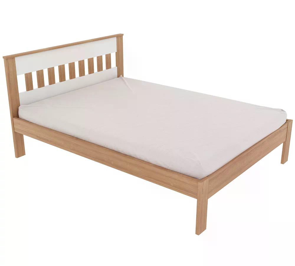 Cama Casal CM8007 Amendoa Branco Tecno Mobili