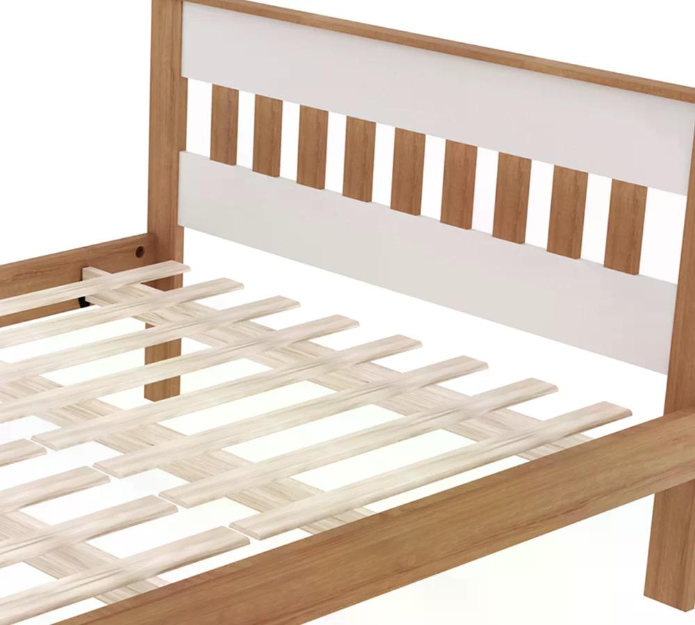 Cama Casal CM8007 Amendoa Branco Tecno Mobili