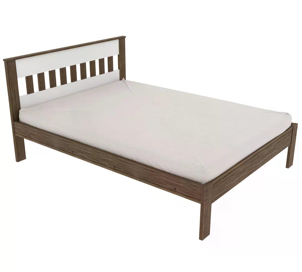 Cama Casal CM8007 Branco Nogal Tecno Mobili