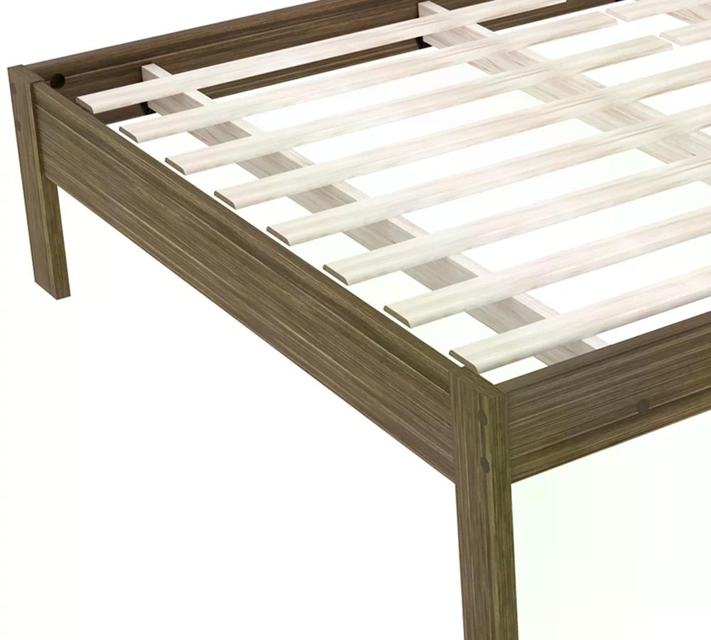 Cama Casal CM8007 Branco Nogal Tecno Mobili