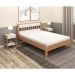 Cama Casal CM8007 E 02 Mesas De Cabeceira AZ1016 QT6 Amendoa Branco Tecno Mobili