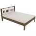 Cama Casal CM8007 E 02 Mesas De Cabeceira AZ1016 QT6 Nogal Branco Tecno Mobili