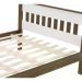 Cama Casal CM8007 E 02 Mesas De Cabeceira AZ1016 QT6 Nogal Branco Tecno Mobili