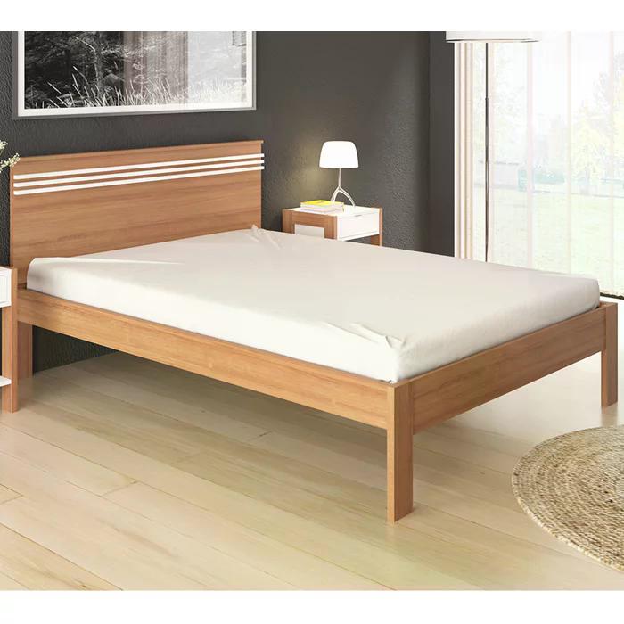 Cama Casal CM8009 Amendoa Branco Tecno Mobili