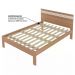 Cama Casal CM8009 E 02 Mesas De Cabeceira AZ1016 QT10 Amendoa Branco Tecno Mobili