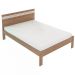Cama Casal CM8009 E 02 Mesas De Cabeceira AZ1016 QT10 Amendoa Branco Tecno Mobili