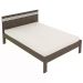 Cama Casal CM8009 E 02 Mesas De Cabeceira AZ1016 QT10 Nogal Branco Tecno Mobili