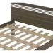Cama Casal CM8009 E 02 Mesas De Cabeceira AZ1016 QT10 Nogal Branco Tecno Mobili