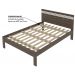 Cama Casal CM8009 Nogal Branco Tecno Mobili