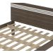 Cama Casal CM8009 Nogal Branco Tecno Mobili