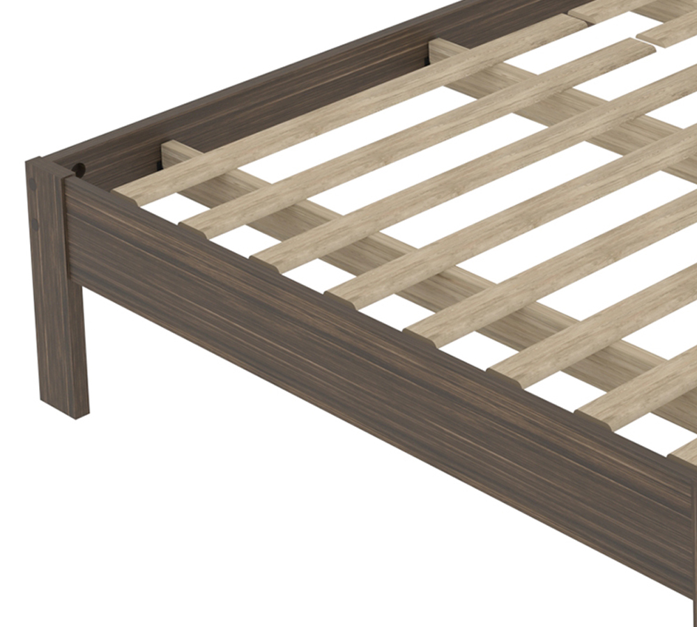 Cama Casal CM8009 Nogal Branco Tecno Mobili