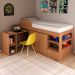 Cama Infantil Multifuncional Com Escrivaninha CM8021 Amendoa Tecno Mobili