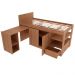 Cama Infantil Multifuncional Com Escrivaninha CM8021 Amendoa Tecno Mobili