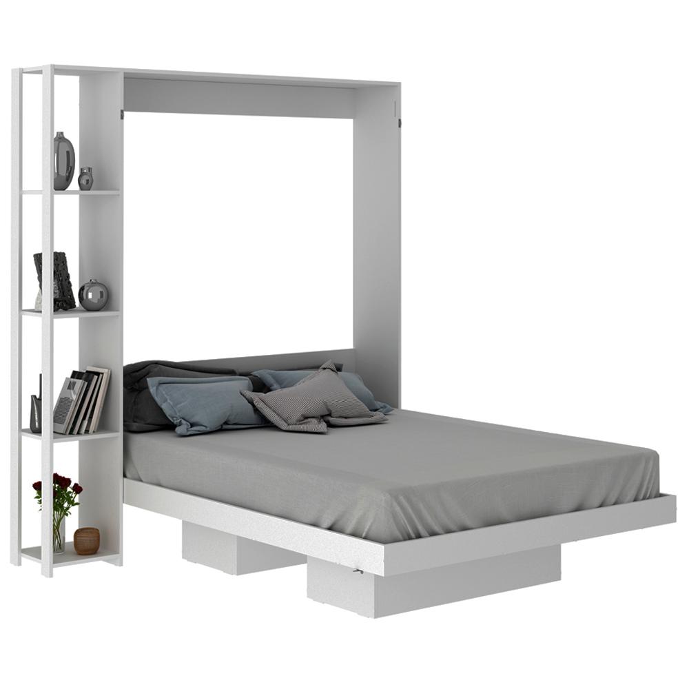 Cama Retratil De Parede Casal CM8014 Branco Tecno Mobili