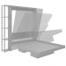 Cama Retratil De Parede Casal CM8014 Branco Tecno Mobili