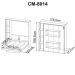 Cama Retratil De Parede Casal CM8014 Branco Tecno Mobili