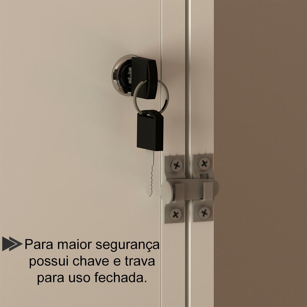 Cama Retratil De Parede Casal CM8014 Branco Tecno Mobili