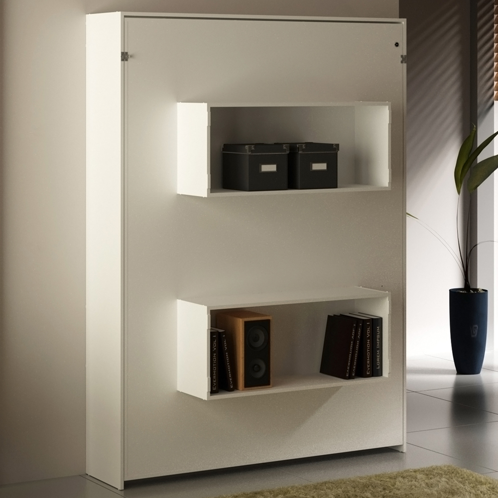 Cama Retratil De Parede Casal CM8016 Branco Tecno Mobili