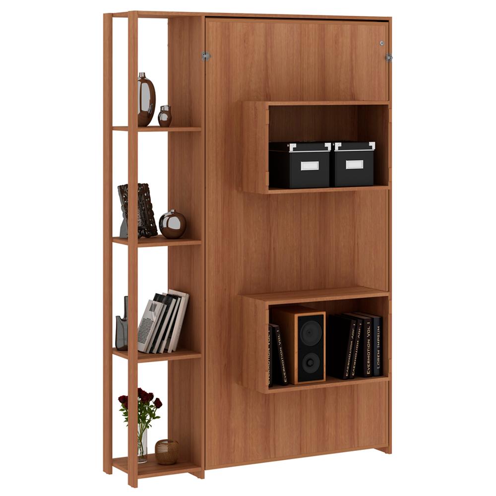 Cama Retratil De Parede Solteiro CM8013 Amendoa Tecno Mobili