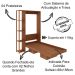 Cama Retratil De Parede Solteiro CM8013 Amendoa Tecno Mobili