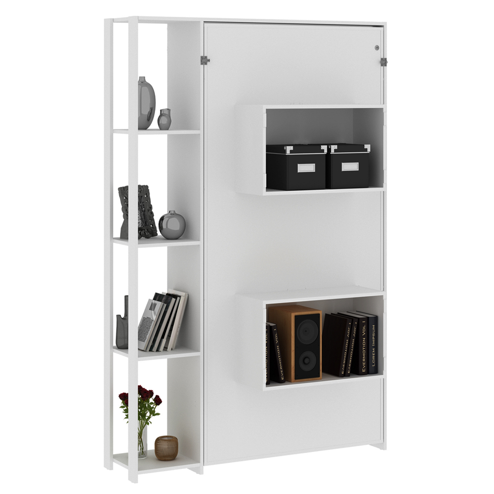 Cama Retratil De Parede Solteiro CM8013 Branco Tecno Mobili
