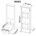 Cama Retratil De Parede Solteiro CM8015 Amendoa Tecno Mobili