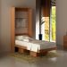 Cama Retratil De Parede Solteiro CM8015 Amendoa Tecno Mobili