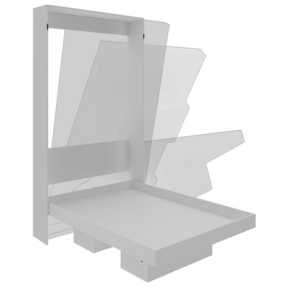 Cama Retratil De Parede Solteiro CM8015 Branco Tecno Mobili